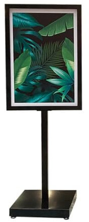 HESTAYAY - Aufsteller, Kundenstopper A1 Plakatständer Werbetafel Werbeträger Gehwegaufsteller Plakat, 64 x 89 x 176 cm (Schwarz)