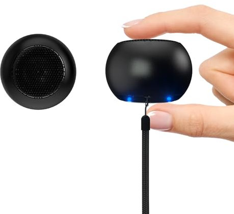 AUKSKY Mini altoparlante portatile Bluetooth 5.0, batteria ricaricabile, micro altoparlante wireless per telefono/PC/tablet, Nero, 2 unità, 1 anno sui componenti importanti, Moderno, SPEAKERS