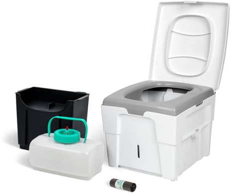 TROBOLO WandaGO Lite composting toilet, compact camping toilet for on the go, portable urine diverting dry toilet