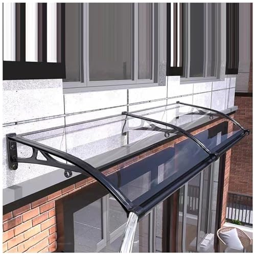 Tettoia Per Grondaia Per Porta Tettoia Trasparente con Pannello in PC Tettoia Silenziosa Per Porta D'ingresso Tettoia Per Porta D'ingresso Tende da Sole Per Porte E Finestre Tettoia a Staffa in Allumi