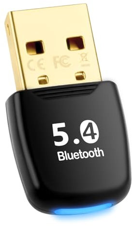 Chiavetta Bluetooth per PC 5.4 Bluetooth Chiavetta USB per Pc Adattatore per PC Dongle EDR Adattatore USB Adapter Per Win 8.1/10/11/7