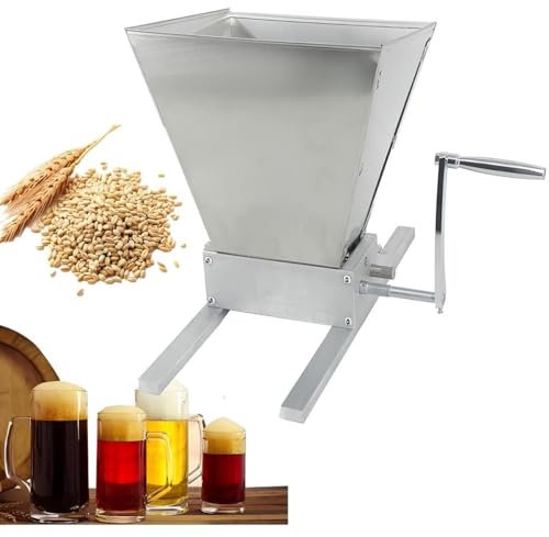 KJHYYPP Gear Fruit Crusher Wine Making Crushes by Handle Manual Grinder Wine Pressing Stainless Grain Mill Brewing for Grain Malt Barley