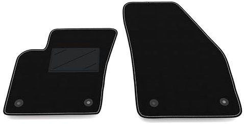 Auto-Fußmatten Kit nur vorne 2 Stück kompatibel mit Volvo C30 von 2006-2012 | Set 2 Teppiche vorne nach Maß in Teppich