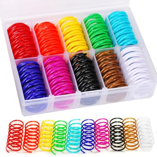 JoyArrive 40Pcs 10 Colors Box Stored Springs for Indoor Cats, Cats Coil, Cat Interactive Toys, Cat Swatting Toy, Self-Play Toys, Hunting Toy, Kitten Spring