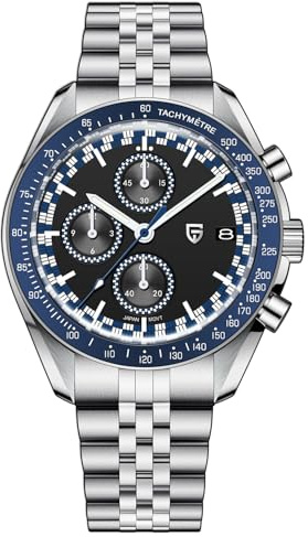 TAYSHILEY Pagani Design Orologio al Quarzo Uomo Modello PD - 1816 Quadrante 40mm Bracciale Acciaio Inox Vetro Zaffiro Sintetico Movimento giapponese TMI VK67 Cronografo