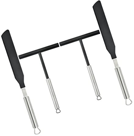 KOCKSHION 2 juegos Espátulas Inoxidable para Crepes y Pasteles Herramientas de Cocina para Hacer Pancakes Casa Utensilio Práctico para Decorar Tartas y Servir Crepes