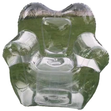 Cammeciso Aufblasbare Transparente Stuhl,Durchsichtiger Aufblasbarer Stuhl,Tragbare Jelly-Aufblascouch,Transparente Klare Aufblasbare Sofa Sitz,Aufblasbarer Stuhl FüR Kinders Und Erwachsene