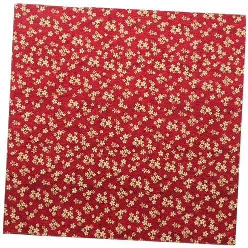 DIYEAH Japanisches Geschenkverpackungstuch in Rot aus Baumwollstoff Bento Wickeltuch Robust und Leicht zu Trocknen 70cm für Restaurant und Outdoor Camping