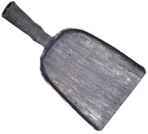 Gadpiparty Pala per Carbone in Ferro Forgiato a Mano Pala per Cenere Manico Lungo Accessorio Multiuso per Stufa Domestica e Pulizia Stufa