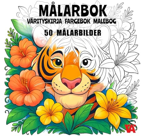 Målarbok för vuxna, tonåringar och barn: 50 illustrationer att färglägga för alla åldrar