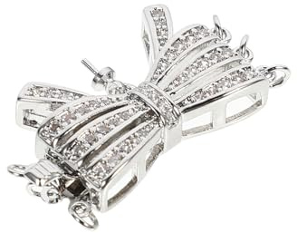 NULYLU Chiusura Collane in Lega Galvanizzata Argento per Creazione Gioielli Fatti a Mano, Funzione di Connessione e Fissaggio Facile, per Pendenti di Pietre Preziose e Bracciali Multipli