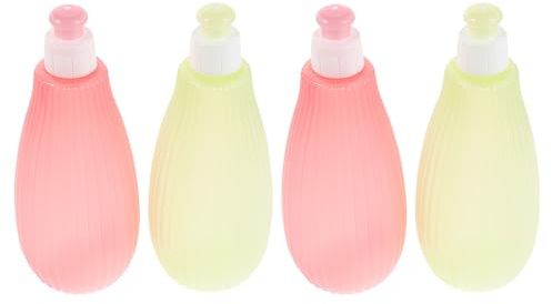 ZUNOXAZ 4 Stück-pack Tragbare Po Spülflaschen 350 Ml aus Freiem Material Sanfte Reinigung für Neugeborene Ergonomisch für Babypflege und Windelwechsel Unterwegs