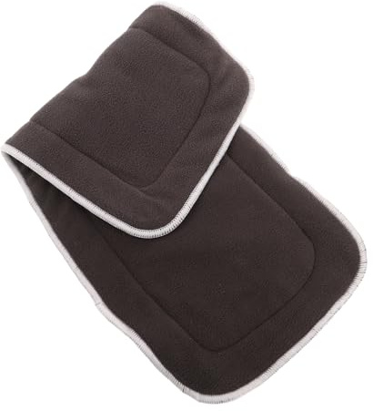 DIYEAH Washable Bamboo Carbon Fiber Adult Diaper Inserts 18X8 Inch, Reusable 4-Layer Absorbent Cloth Pads for Elderly Care and Disabled People, for Incontinence Management