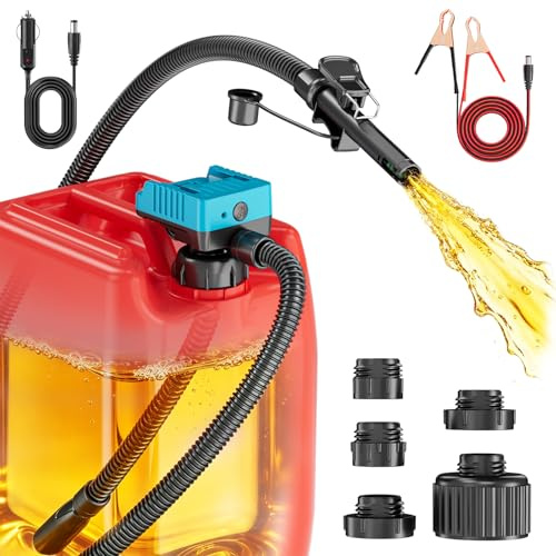 Ecarke Akku-Dieselpumpe kompatibel mit Makita 18V Akku, 19 L/min Kraftstoffpumpe mit Abschaltautomatik & Signalton, Elektrische Transferpumpe für Diesel und Kerosin, Tankpumpe für Kanister, ohne Akku