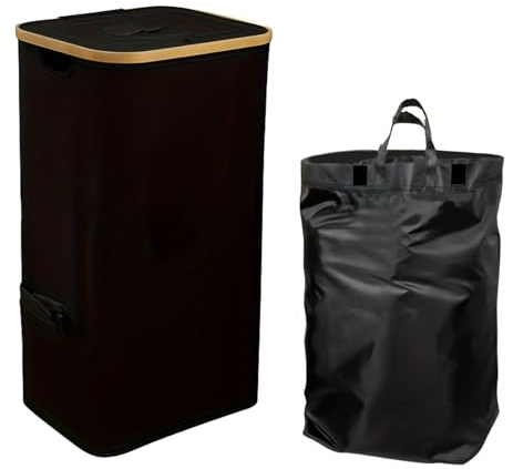 Ijksbehjf Cesto portaoggetti facile da usare con coperchio rimovibile, design staccabile per bottiglie di riciclaggio, cesto portabiancheria rimovibile con copertura rimovibile