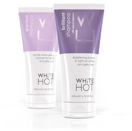 Cleanse Duo: Brilliant Shampoo Glorious Shampoo 200ml, aufhellender Boost und Glanz für weißgraues Haar, lila Shampoo