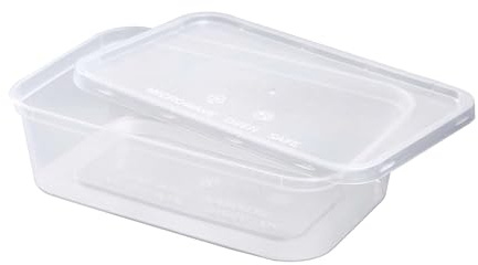 We Can Source It Ltd 100 x 750ml Plastic Microwave & Freezer Safe Food Containers with Lids - BPA-Free, Reusable, Takeaway Meal Prep Containers - Catering Grade Food Storage Boxes for Home & Business