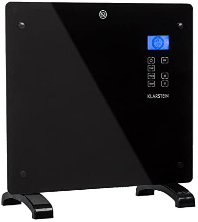 Klarstein Elektroheizung, Konvektor-Heizung mit, Mobile Elektroheizung Energiesparend, Schlanke, Leise Heizung Elektrisch, Standgerät Heizkörper Elektrisch mit Thermostat, 1000 W