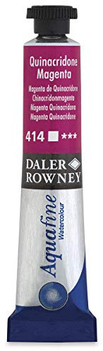 Daler-Rowney Aquafine Watercolour Paint, Aluminium Tube, 0.27oz - 8 ml, Quinacridone Magenta