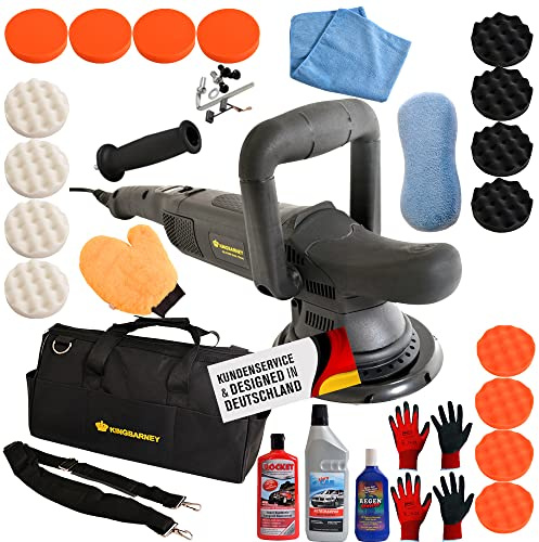 Duke-Handel Exzenter Poliermaschine 810W – Auto Polierer + Zubehör (Set XL)