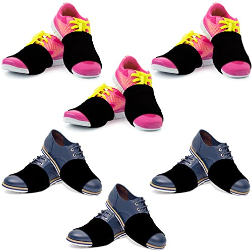 Boyiee 6 Pairs Line Shoe Sock over Sneakers Shoe Covers on Smooth Floors Sliders Ballet Dancers Turning Socks