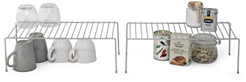 simplywire - Organizer per armadietti da Cucina – Confezione da 2 Ripiani – Acciaio Cromato