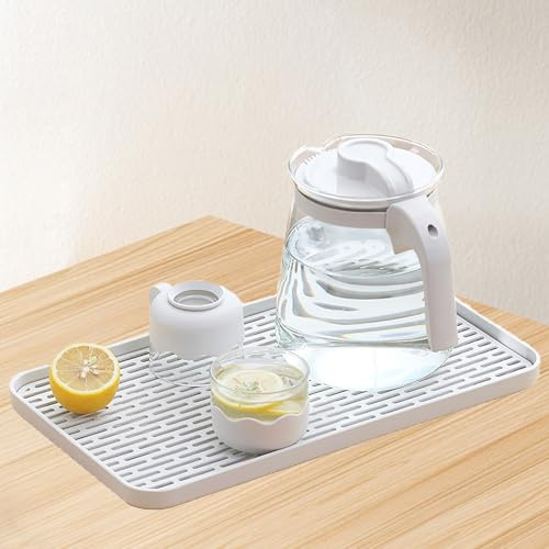 Bandeja de Drenaje de 2 Niveles, Escurridor Platos Cocina, Doble Capa Desmontable para Cubiertos, Desagüe de Tazas o Bandeja de Almacenamiento (31 * 17,5 cm)