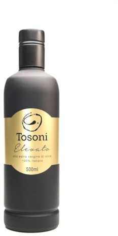 TOSONI Olio extravergine di oliva italiano Confezione Regalo 0.50 lt confezione ideale sulla tavola OLIO ELEVATO deciso piccante pungente e leggermente amaro Olio Evo
