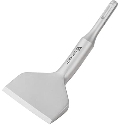 Vearter SDS Plus Chisel Bit, 3 Inches 15° Cranked Angled Wide Bent Chisel for Hammer Drill, 40Crmo Material Floor Scraper for Concrete & Tile Removal 160 x 75 mm (6.3 x 3)