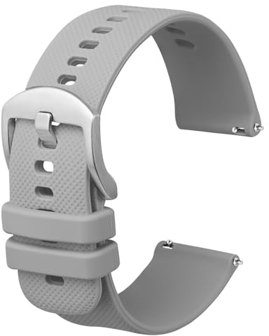 Anbeer Silikon Uhrenarmbänder für Herren Damen, Ersatzarmbänder mit Schnellverschluss 16mm 18mm 19mm 20mm 21mm 22mm 24mm