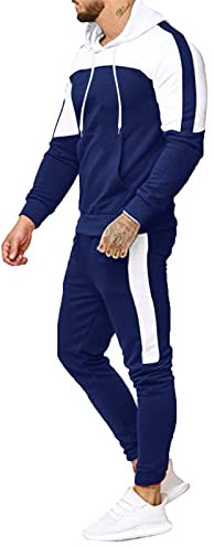 HANXIULIN Herren Trainingsanzug Freizeitanzug Herren Beiläufig Lange Ärmel Sport Jacke Herbst und Winter Freizeitkleidung Sporthose Und Trainingsjacke