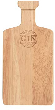 T&G Gin & Tonic Bar Board in Hevea Wood | Bartending Fruit Cutting & Display for Mixologists | Drink Accessory | Easy to Clean | Home Bar Essentials | L26.5CM H13CM W1CM, Brown
