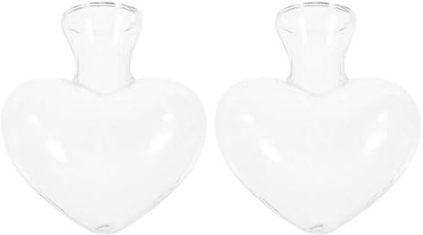 Supvox Liebe Glasflasche 2 Stück Hydroponische Blumenvase Dekorativer Heimschmuck Für Pflanzkasten