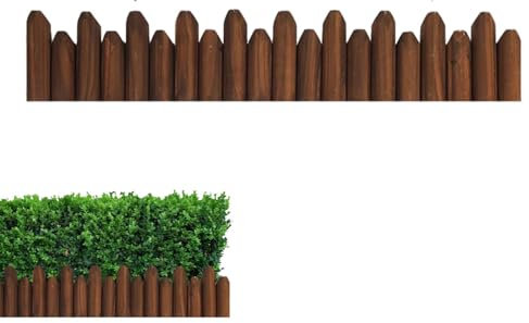 Recinzione da giardino, flessibile, decorativa, confinante, espandibile, elementi di recinzione in legno – protezione per piante in recinzione in legno, bordatura per aiuole, bordi decorativi