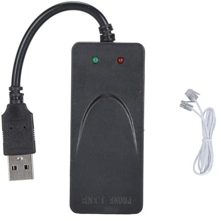 Topiky USB 56K External Dial Up Fax Data Modem, Dual RJ11 Ports, Caller ID, Windows/Linux Compatible