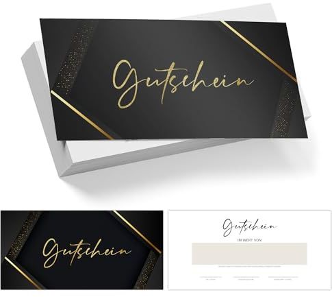 Eummel 25 Blanko Gutscheine zum Selber Ausfüllen | Geschenkgutscheine für Kunden Gutscheine Vorlagen Gutscheinkarten für Nagelstudio Friseur Kosmetik Massage Fußpflege