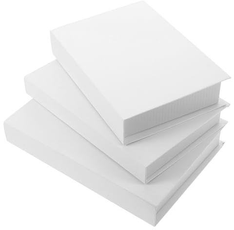 HOLIDYOYO Faux Livres Blancs et Design Unique Artistique en Carton Gris Lot de 3 Modèle Réaliste pour Décoration Intérieure de Maison ou Hôtel