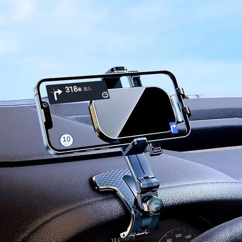 Auto Handyhalter für VW Arteon Shooting Brake R-Line ab Bj.2020, Kfz-Handyhalterung 360 Grad drehbar Dashboard Handyhalter Autocliphalterung Car Phone Mount Armaturenbrett-Clip-Halterung