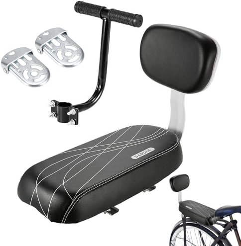 Samuliy Fahrradkindersitze,Kinderfahrradsitz hinten - -Fahrrad-Rücksitzkissen Armlehne Fußstütze für die Kindersicherheit von Kindern