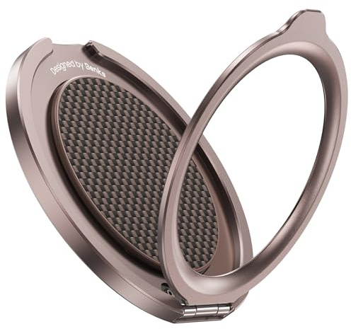 BENKS ArmorPop Magnetisch Handy Ring Halterung aus Kevlar Aramidfaser für MagSafe, 360° Drehung Metallring Handy Griff Halter Fingerhalter für iPhone 17/16/15/14/13/12 Serie