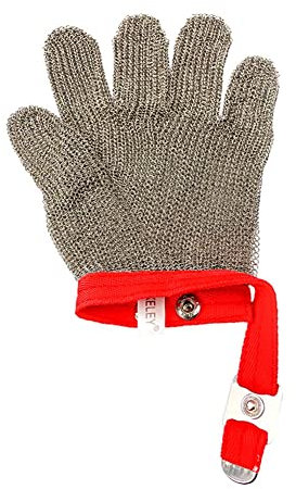 Gants Résistants Aux Coupures, Gants résistants aux coupures en Acier Inoxydable, Abattoir, Retirer la Coquille d'huître, Gants de Protection des Mains, Sangle de Poignet réglable