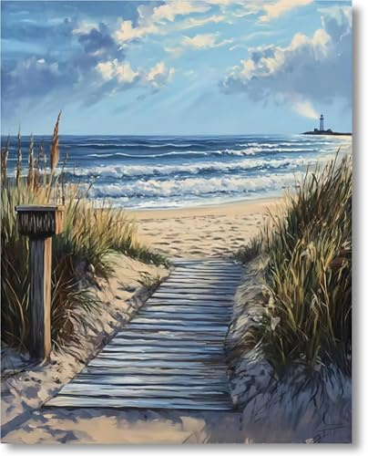 Gutluz Diamond Painting Erwachsene Landschaft Meer Diamond-Painting Meer Diamant Painting Bilder Strand Amazon Bastelset Erwachsene 30x40cm