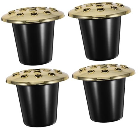 Yardwe 4pezzi Vasi Per Cimitero Design Portafiori in Plastica Per Decorazioni Tombe Lapidi e Marcatori Per Cimitero