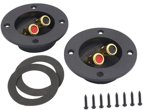 Homoyoyo 2 pezzi Terminali per Casse Acustiche Auto Morsettiera Altoparlanti Vie con Connettore Pressione Adattatori per Elettrici Stereo e Subwoofer Facile Installazione e Collegamento