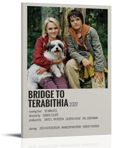 HDSHJFIK Poster décoratif sur toile du film Bridge to Terabithia de Leslie Burke - Poster mural moderne pour chambre à coucher (20 x 30 cm)