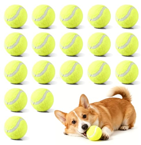 18 Stück Tennisbälle, Freizeit Tennisbälle, Tennisball Hund, 5 cm Mini Tennis Balls, Hundespielbälle, Tennisball Anfänger für Training, Spiele, Tennis-Unterricht, Ballmaschinen und als Spielgerät