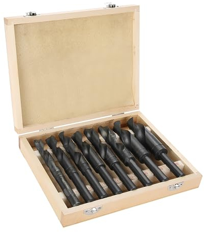 ERYUE Set di Punte da Trapano in Acciaio per Cuscinetti 8 Pezzi/Punte Elicoidali per Foratura di Ferro, Plastica, Legno