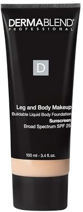 Dermablend Leg and Body Makeup Foundation with SPF 25, 10N Fair Ivory, 3.4 Fl. Oz.