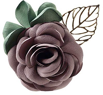 KABELIFE Elegant Haarclip Haarklipp Blumen Haarklammer Haarspange Ansteckblume Brosche für Party Strand Hochzeit (Lila)