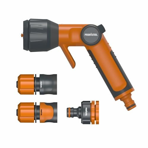 Primaster Pistolenbrause Set inkl. Zubehör Gartenschlauchaufsatz Gartenbrause